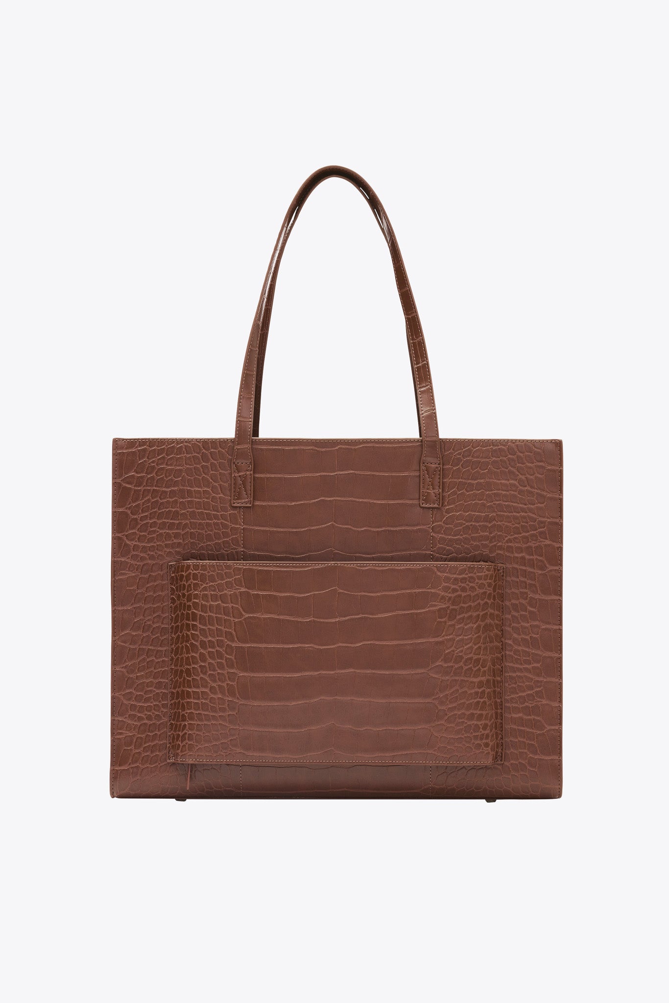 The Large Work Tote in Maple Croc - Image 3