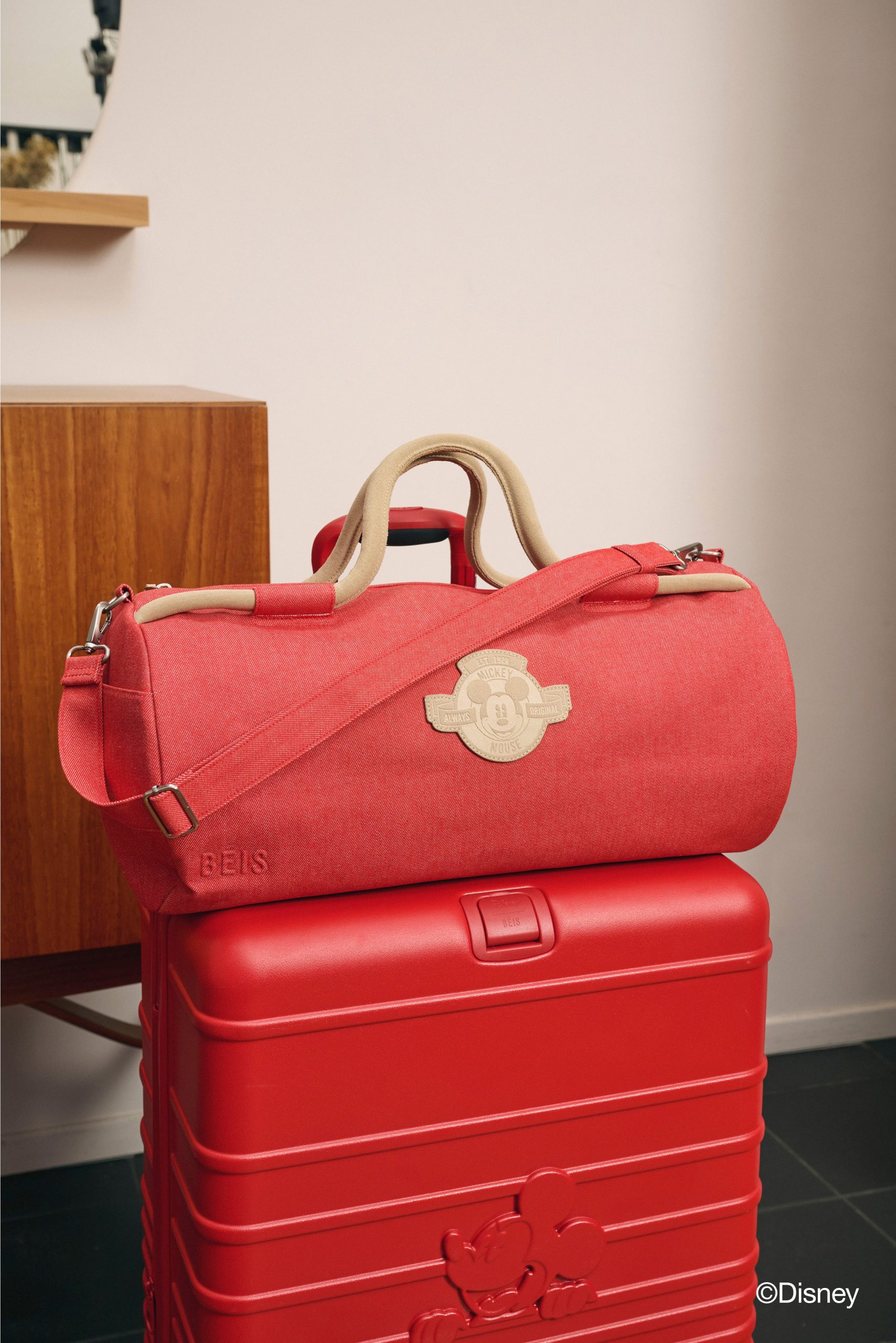 The Disney Large Duffle in Red Jeans - Image 4