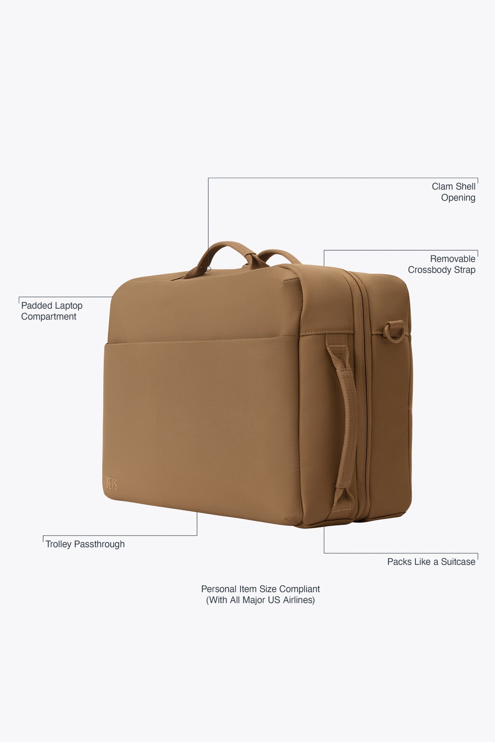 The Ultimate Travel Duffle in Camel - Image 2